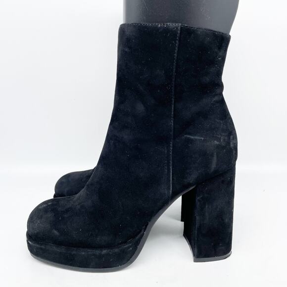 Jeffrey Campbell Women's Spaced Block Heel Bootie Black Suede Size 6.5 - Picture 5 of 15